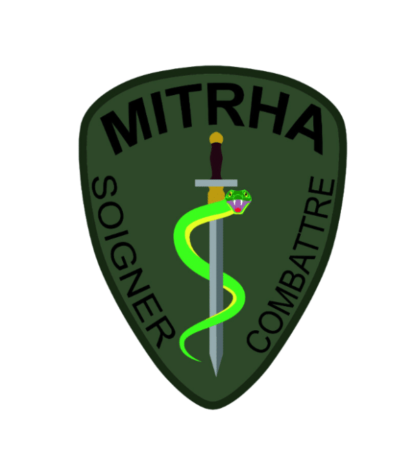 Patch militaire MITRHA - Soigner Combattre - en PVC