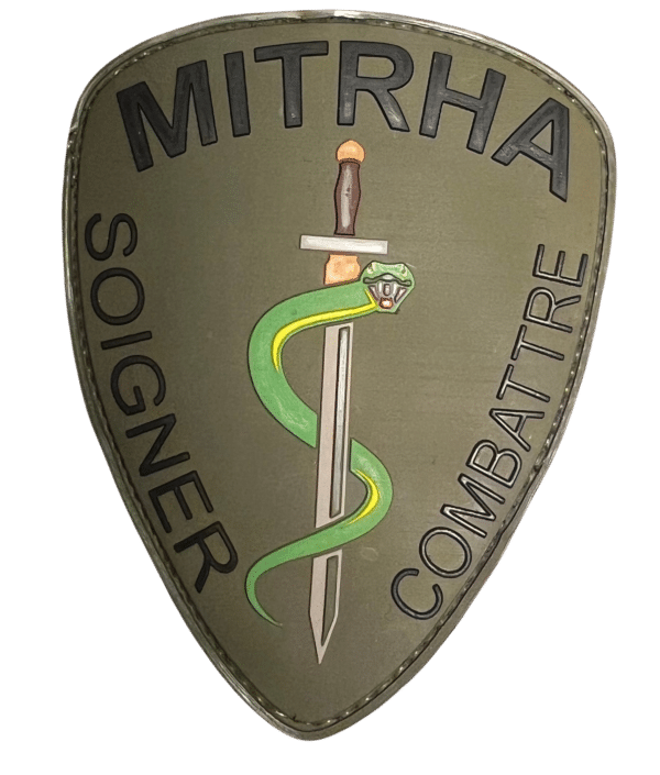 Patch militaire MITRHA - Soigner Combattre - en PVC – Image 2