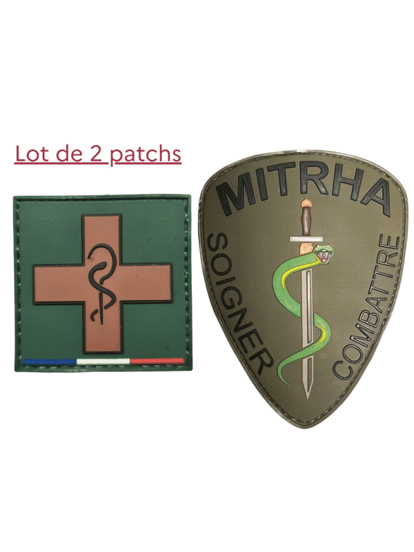 Lot : 1 patch MITRHA (Serpent) + 1 patch SSA (vert)